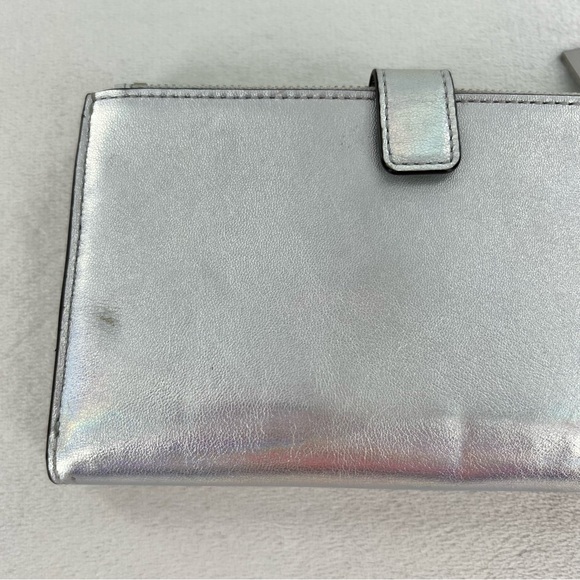 Michael Kors Silver Metallic Wristlet